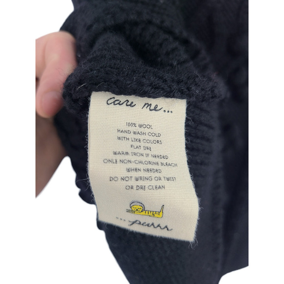 Anthropologie Care Me Purr Wool Cable-Knit Sweater Tank Size Large - Picture 5 of 5